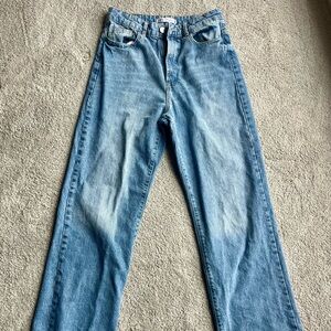 Zara Light Blue Straight Leg Jeans